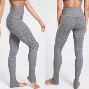 Athleta Exhale Heel Tight Legging Womens Medium Petite PM Gray Stash Pocket Yoga
